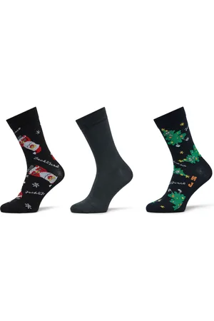 JACK&JONES JUNIOR Sada 3 párů dětských vysokých ponožek Holly Jolly 12267021