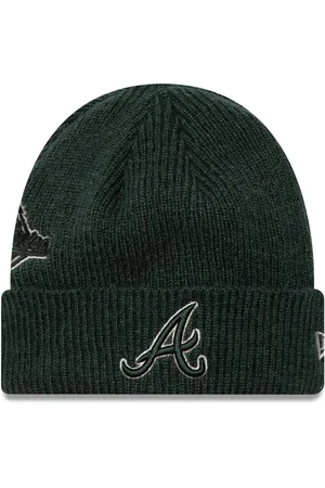New Era Čepice Atlanta Braves World Series Patch Cuff Knit Beanie 60580730 Zelená