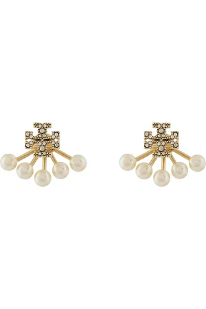 Tory Burch Naušnice Kira Pearl Front 163695 Zlatá