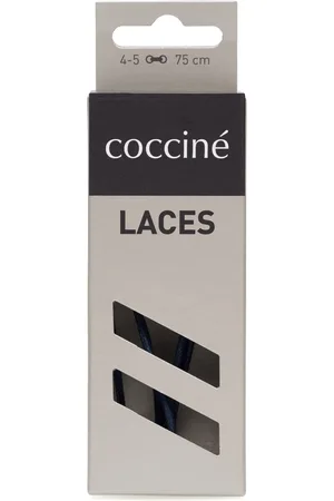 Coccine Tkaničky k obuvi SZNUROWADŁA 75 cm F2 WOSKOWANE v.AZ Tmavomodrá