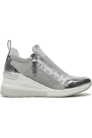 Michael Kors Sneakersy Willis Wedge Trainer 43R5WIFS3D Stříbrná