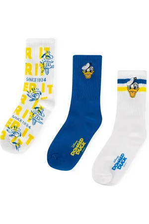 Mickey & Friends Sada 2 párů dětských vysokých ponožek ACCCS-SS24-317DSTC Tmavomodrá