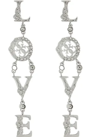 Guess Naušnice JUBE05 030JW Stříbrná