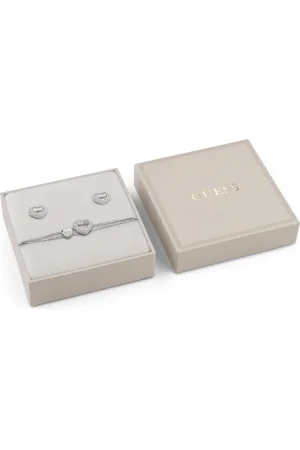 Guess Set náušnice a náramek JUBS05 075JW Stříbrná