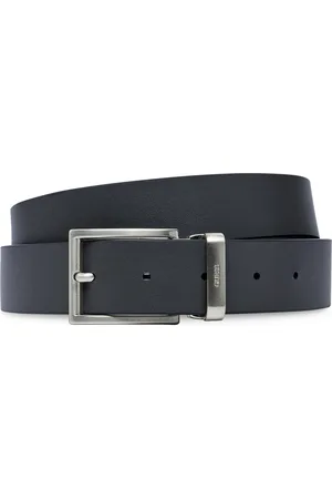 Guess Pánský pásek Not Coordinated Belts BM7657 LEA35 Tmavomodrá