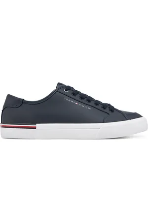 Tommy Hilfiger Sneakersy Core Corporate Vulc Leather FM0FM05399 Tmavomodrá