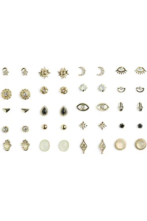 Pieces® Sada 20 párů náušnic Pclona Mega Pack Earrings D2d 17153167 Zlatá