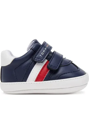 Tommy Hilfiger Sneakersy Stripe Low Cut Velcro T0B9-33831-1433 Tmavomodrá