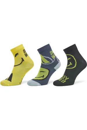 adidas Sada 3 párů dětských vysokých ponožek Smiley World JG5804