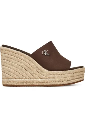 Calvin Klein Nazouváky Wedge Rope Slide Mg YW0YW01699