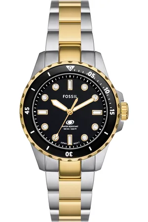 Fossil Hodinky Blue ES5349 Zlatá