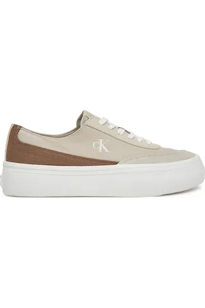 Calvin Klein Sneakersy Vulc Flatform Low Cv Mix Mg YW0YW01770
