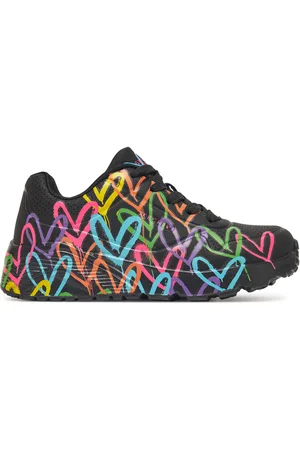 Skechers Sneakersy Uno Lite-Spread The Love 314064L/BKMT