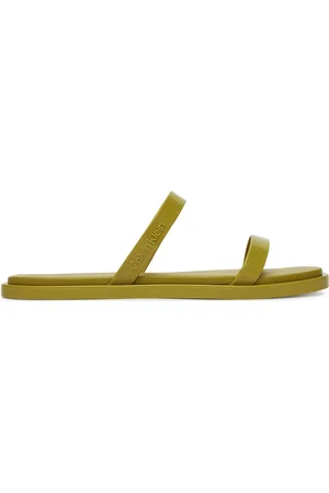 Calvin Klein Nazouváky Double Bar Slide - Jelly HW0HW02417 Zelená