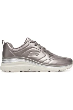 Skechers Sneakersy FASHION FIT - GLOW UP 149749 PEW Stříbrná
