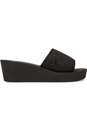 Calvin Klein Nazouváky Beach Wedge Slide Canvas YW0YW01725