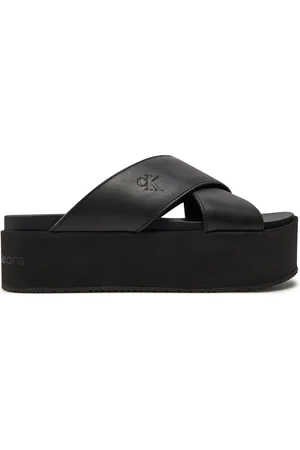 Calvin Klein Nazouváky Flatform Cross Mg Uc YW0YW01349