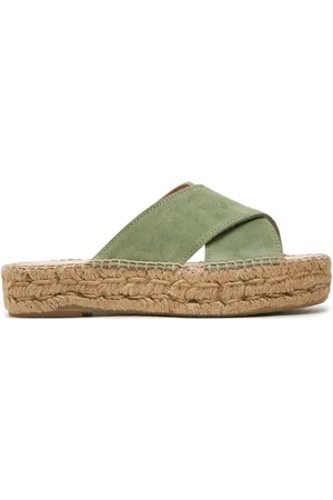 MANEBI Espadrilky Hamptons Double Sole X Bands Sandals R 6.6 DX Zelená