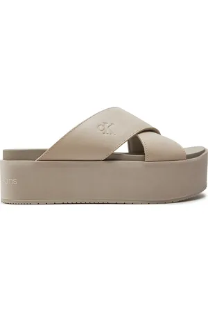 Calvin Klein Nazouváky Flatform Cross Mg Uc YW0YW01349