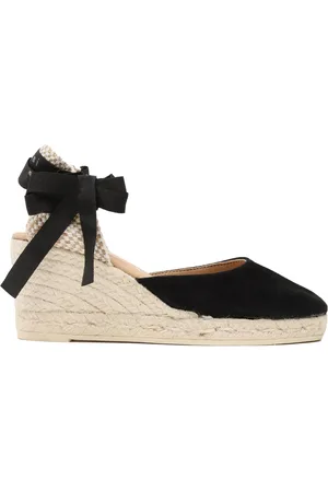 MANEBI Espadrilky Soft Suede Low Wedge Espadrilles K 1.0 WL