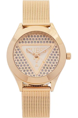 Guess Hodinky Glitz Plaque GW0835L2 Zlatá