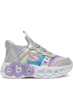 Skechers Sneakersy Infinite Heart Lights-Eternal Shimmer 303755N/SMLT Stříbrná