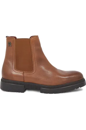 Tommy Hilfiger Kotníková obuv s elastickým prvkem Comfort Cleated Termo Lth Chel FM0FM04650