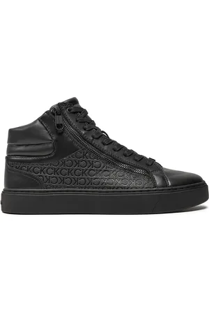 Calvin Klein Sneakersy High Top Lace Up W/ Zip Mono HM0HM01497