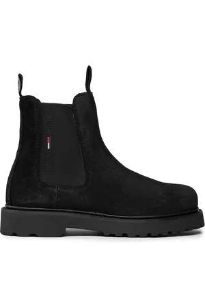 Tommy Hilfiger Kotníková obuv s elastickým prvkem Suede Chelsea Boot EM0EM00829