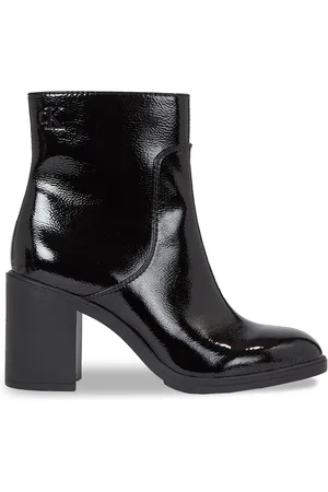 Calvin Klein Polokozačky Mid Block Heel Boot Naplak Wn YW0YW01258