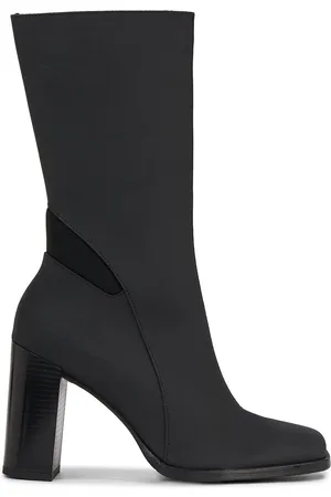 Calvin Klein Polokozačky Heel Zip Boot Lth Wn YW0YW01113