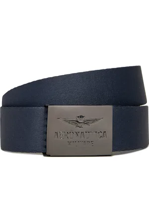 Aeronautica Militare Pánský pásek 251CI299CT3209 Tmavomodrá