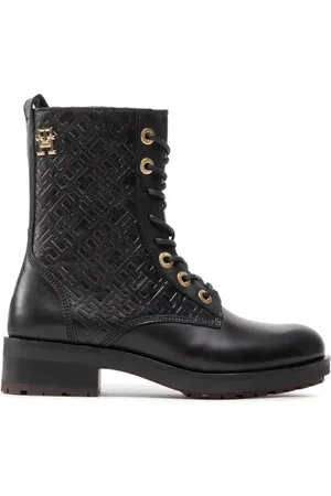Tommy Hilfiger Polokozačky Th Monogram Biker Boot FW0FW06817