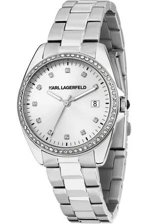 Karl Lagerfeld Hodinky R0553101510 Stříbrná