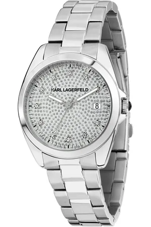 Karl Lagerfeld Hodinky R0553101509 Stříbrná