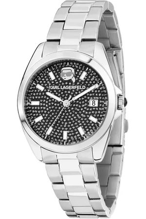 Karl Lagerfeld Hodinky R0553101515 Stříbrná