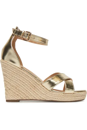 ONLY Espadrilky Onlamelia-18 Pu Foil Wedge 15335554 Zlatá