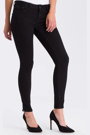 Cross Jeans Dámské džíny Giselle-Zipper černé