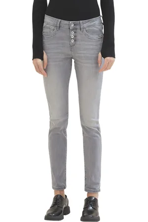 TOM TAILOR Dámské džíny Tapered Relaxed světle šedé-27/30