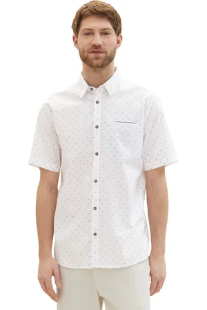 TOM TAILOR Pánská košile k.r. bílá-3XL