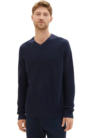 TOM TAILOR 1038242 13160 Knitted Navy Melange Pánský svetr-M