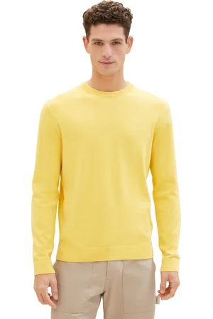 TOM TAILOR Pánský svetr žlutý-XXL