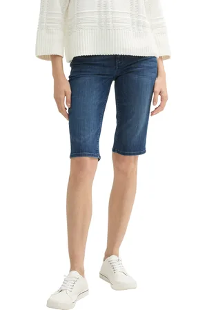 TOM TAILOR Dámské kraťasy Alexa Shorts tmavě modré-seprané-26