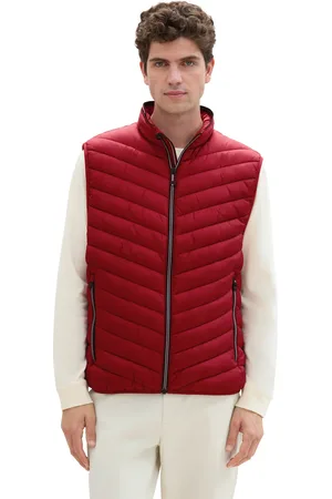 TOM TAILOR Pánská vesta červená-3XL