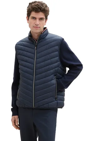 TOM TAILOR Pánská vesta modrá-3XL