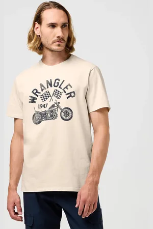Wrangler Pánské tričko k.r. Americana Tee béžové-L