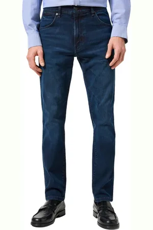 Wrangler Pánské džíny Larston tmavě modré-seprané-33/34
