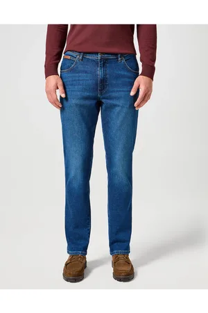 Wrangler Pánské džíny Texas Slim klasicky modré-seprané-33/34