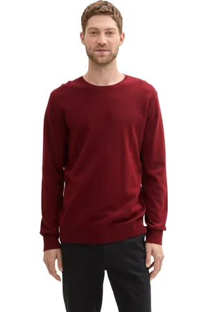TOM TAILOR Pánský svetr červený-XL