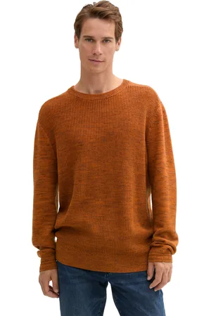 TOM TAILOR Pánský svetr oranžový